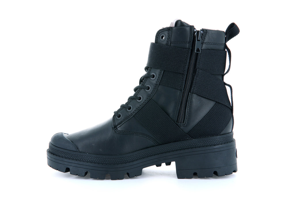 Botas Palladium PALLABASE TACT STR L Mujer Negras | Chile-20857