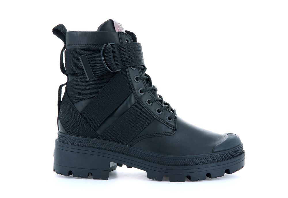 Botas Palladium PALLABASE TACT STR L Mujer Negras | Chile-20857