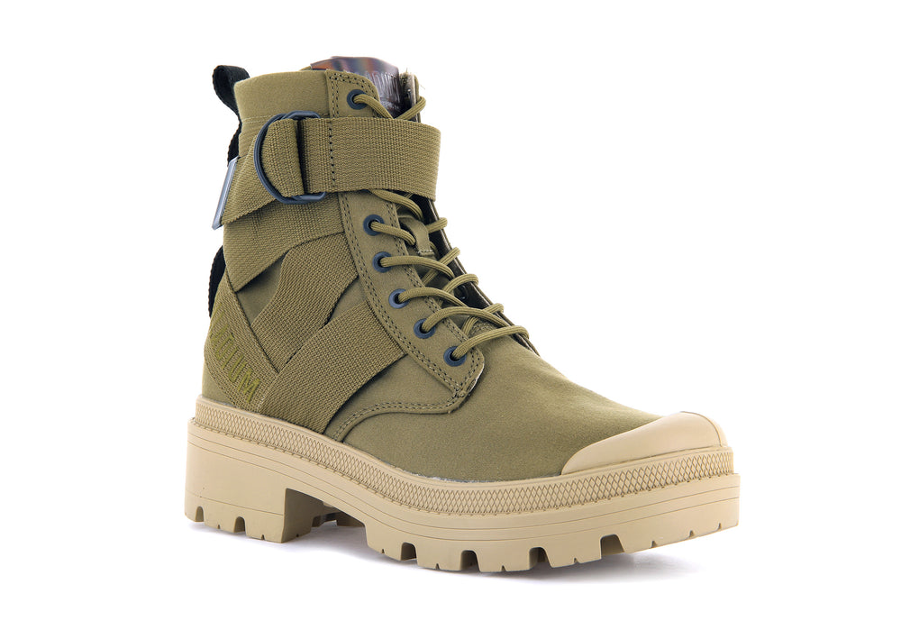 Botas Palladium PALLABASE TACT S TX Mujer Verde Oliva | Chile-83176