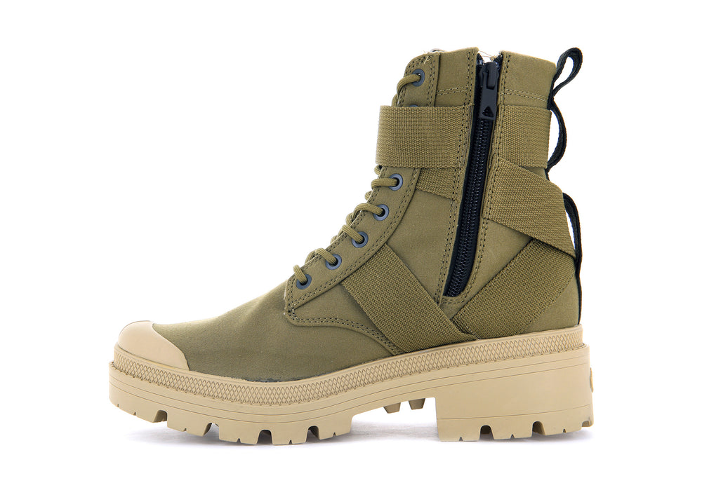 Botas Palladium PALLABASE TACT S TX Mujer Verde Oliva | Chile-83176