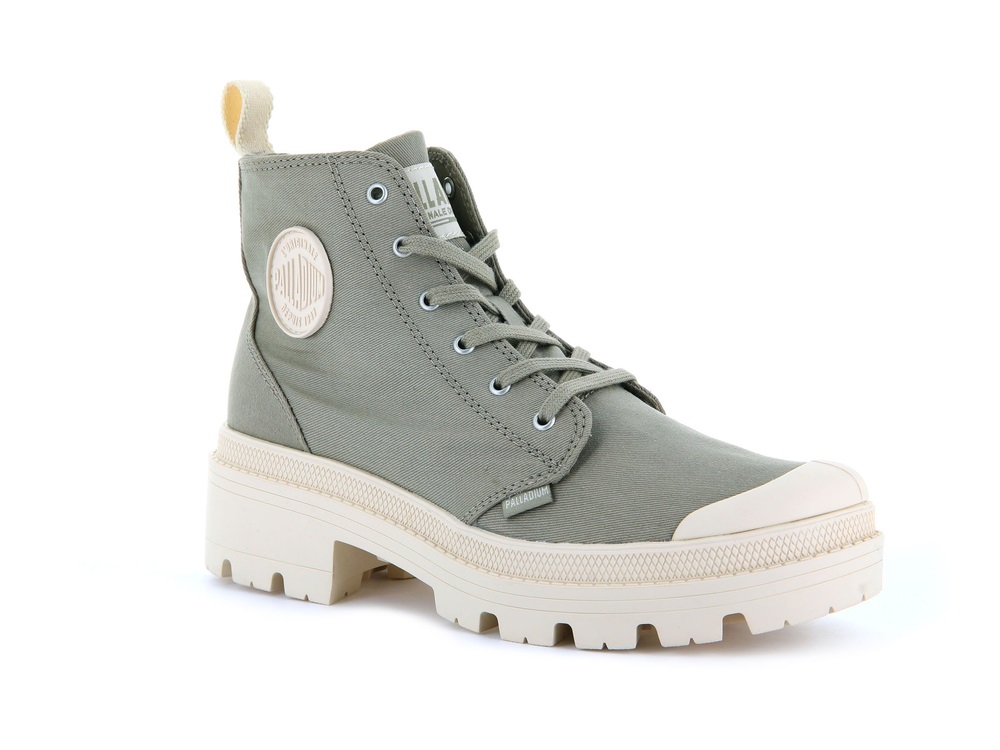 Botas Palladium PALLABASE TWILL Mujer Dune | Chile-28047