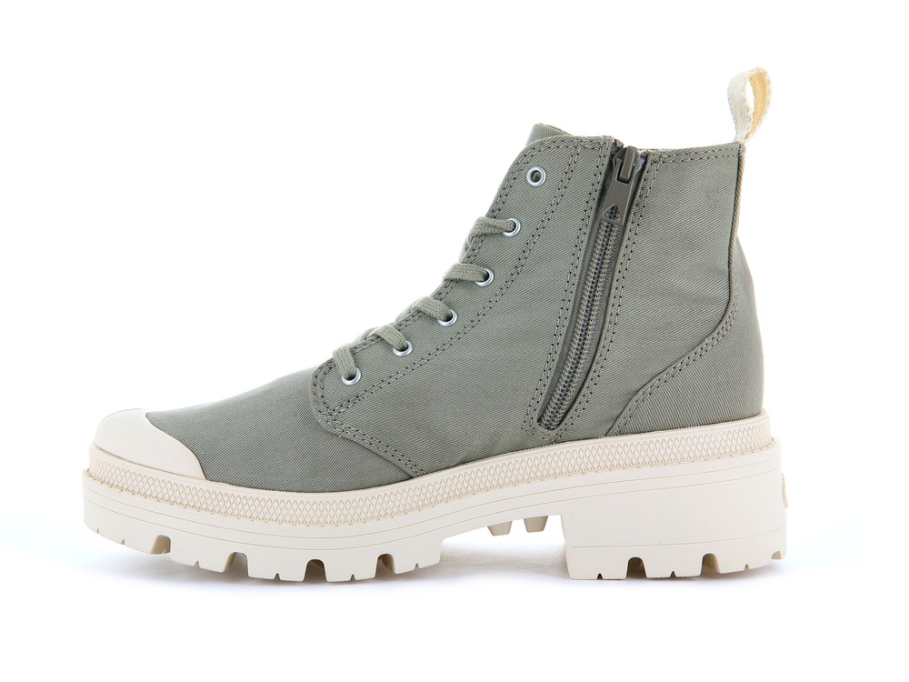 Botas Palladium PALLABASE TWILL Mujer Dune | Chile-28047