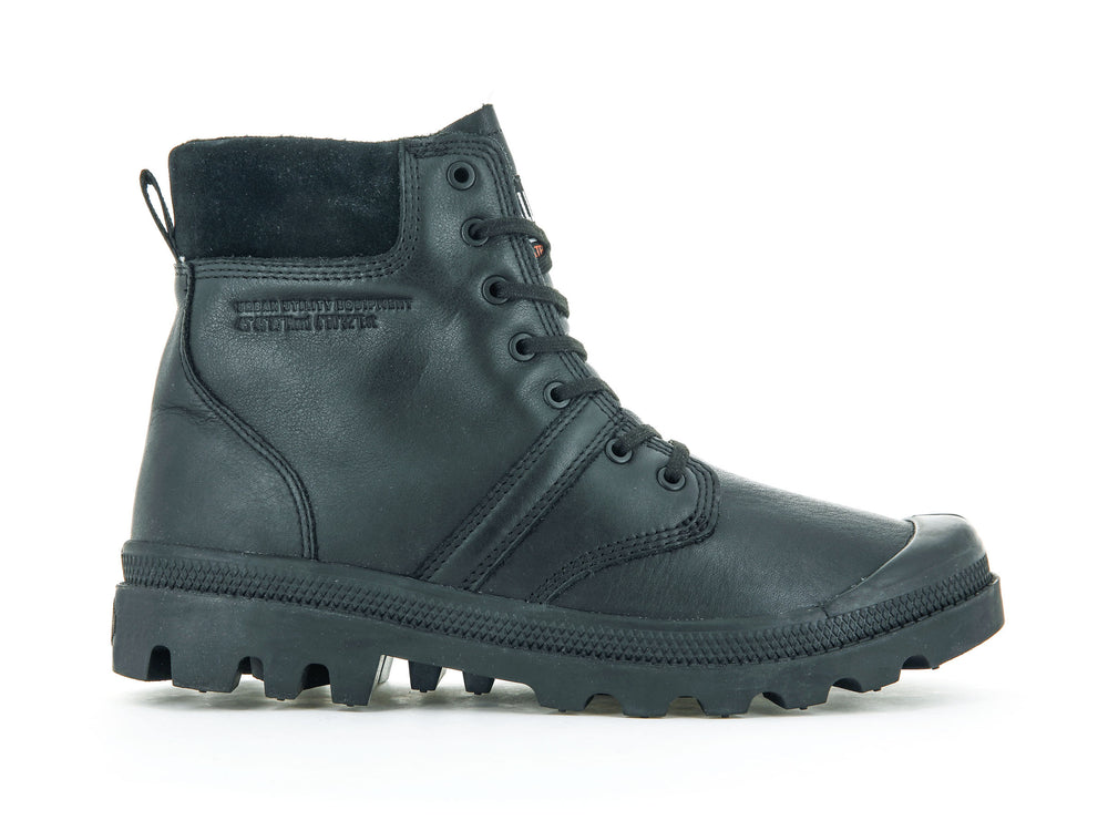 Botas Palladium PALLABROUSSE CUFF WATERPROOF + Mujer Negras | Chile-24057