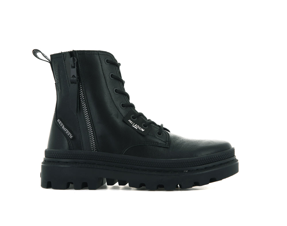 Botas Palladium PALLATROOPER ZIP L Mujer Negras | Chile-27384