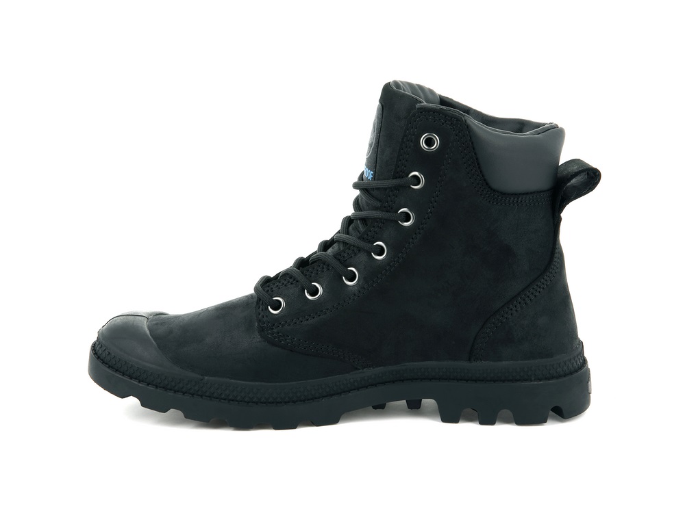 Botas Palladium PAMPA CUFF WP LUX Hombre Negras | Chile-52489