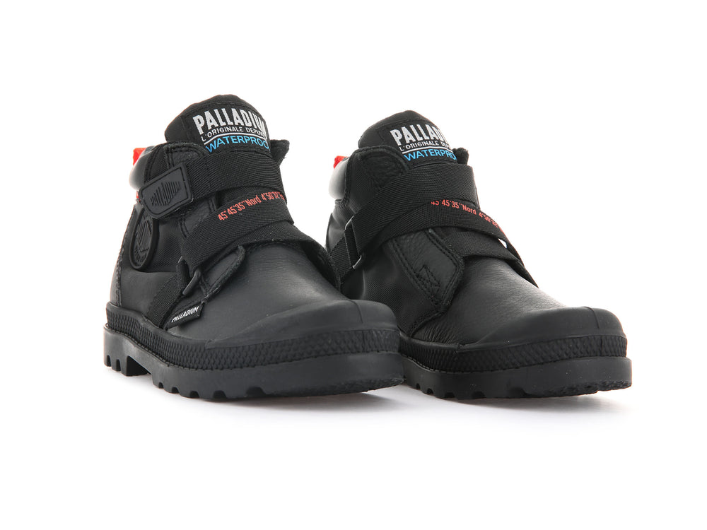 Botas Palladium PAMPA HI CUFFSTR WP+ Niños Negras | Chile-06927