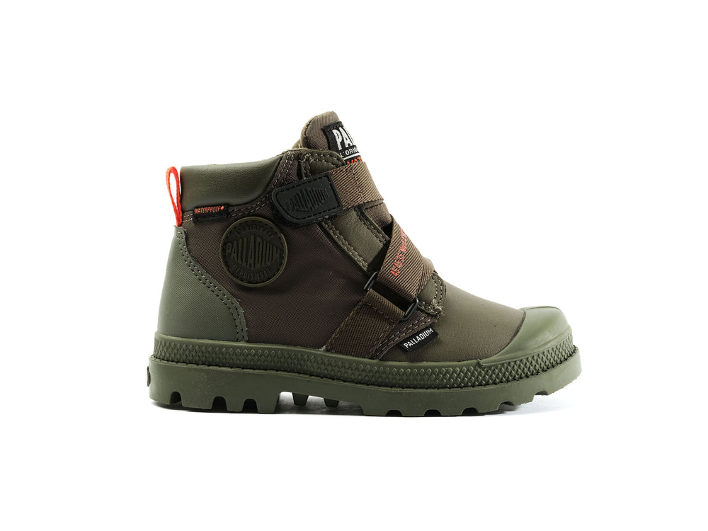 Botas Palladium PAMPA HI CUFFSTR WP+ Niños Verde Oliva | Chile-58317