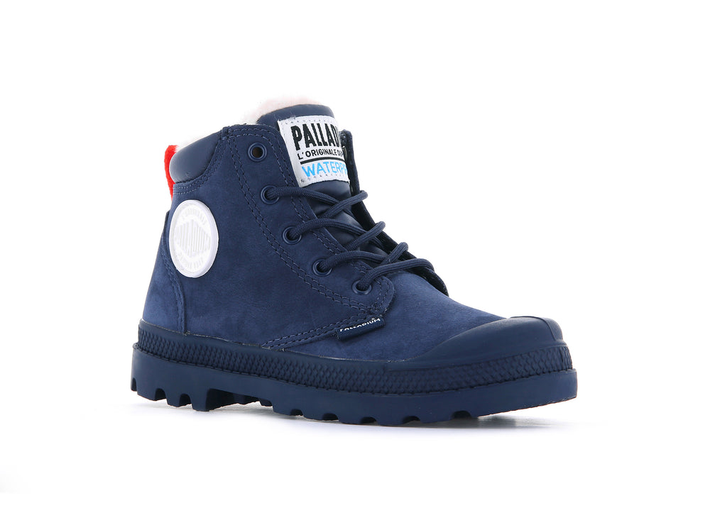 Botas Palladium PAMPA HI CUFF WPS OZ Niños Indigo | Chile-81652