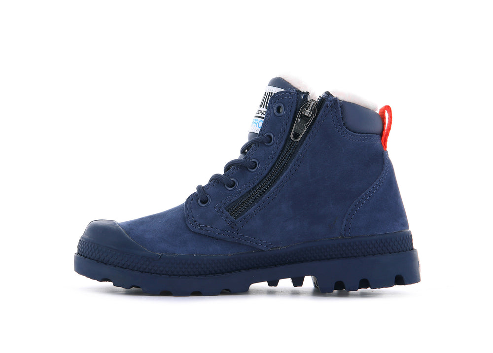 Botas Palladium PAMPA HI CUFF WPS OZ Niños Indigo | Chile-81652