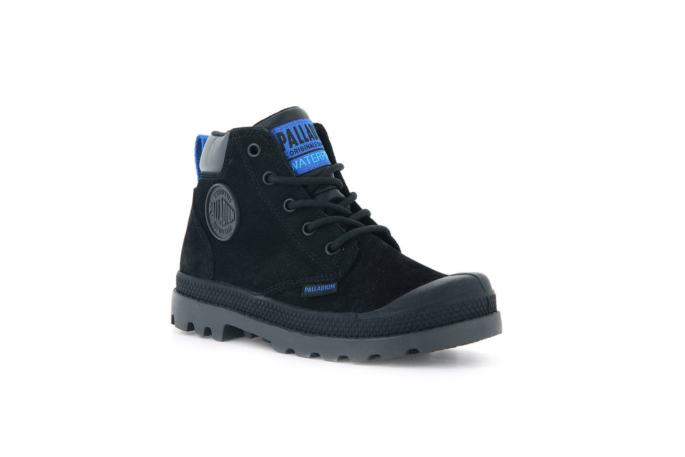 Botas Palladium PAMPA HI CUFF WP OZ Niños Negras | Chile-35970