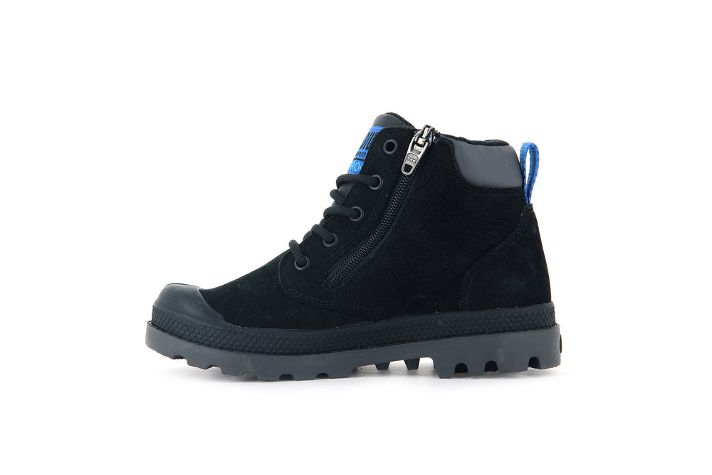 Botas Palladium PAMPA HI CUFF WP OZ Niños Negras | Chile-35970