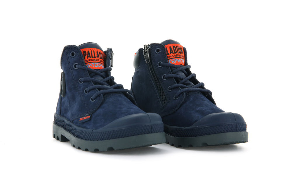 Botas Palladium PAMPA HI CUFF WP OZ Niños Indigo | Chile-56498