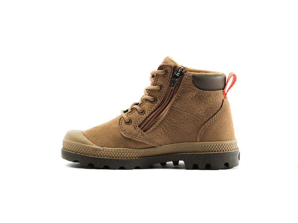 Botas Palladium PAMPA HI CUFF WP OZ Niños Marrones | Chile-67192