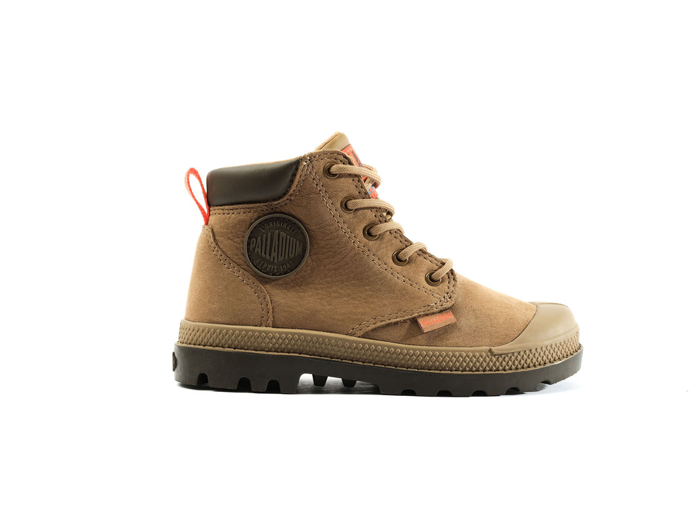 Botas Palladium PAMPA HI CUFF WP OZ Niños Marrones | Chile-67192