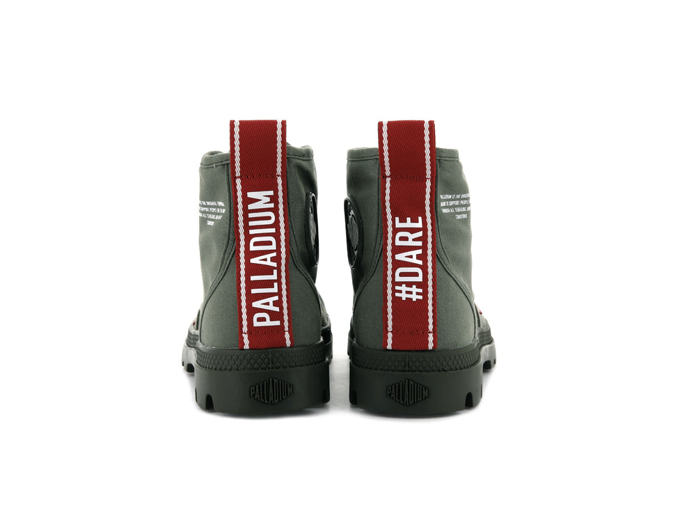 Botas Palladium PAMPA HI DARE Mujer Verde Oliva | Chile-69027