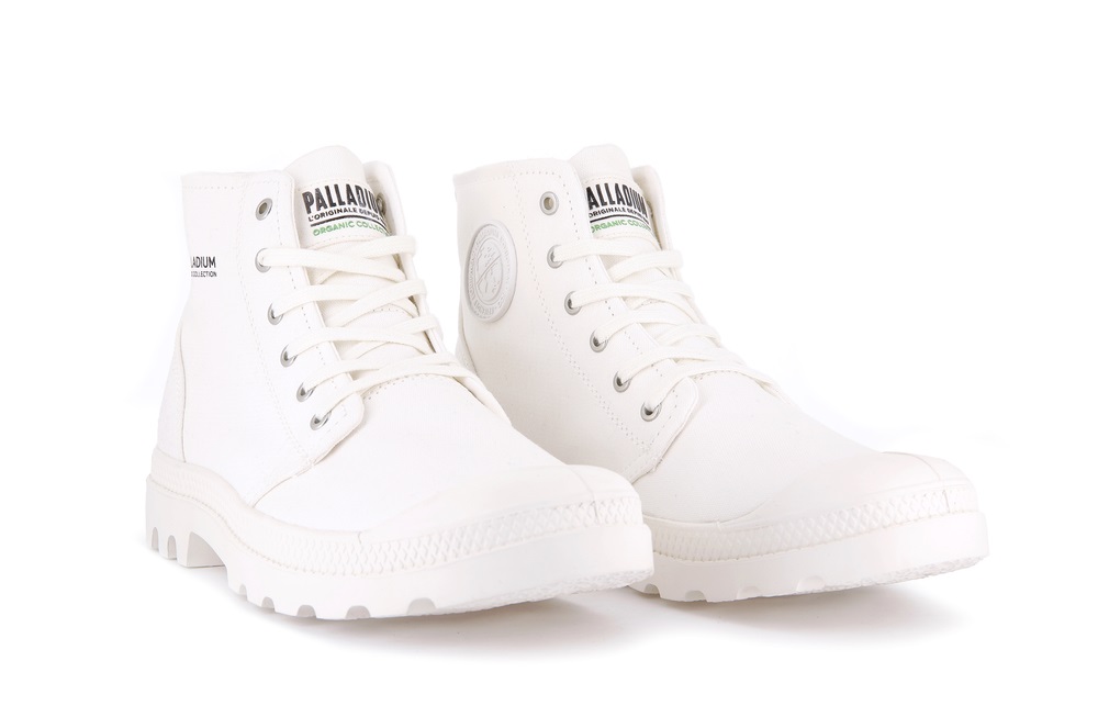 Botas Palladium PAMPA HI ORGANIC II Mujer Blancas | Chile-15207