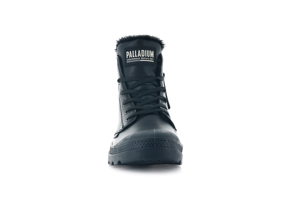 Botas Palladium PAMPA HI ZIP LEATHER S Mujer Negras | Chile-31278