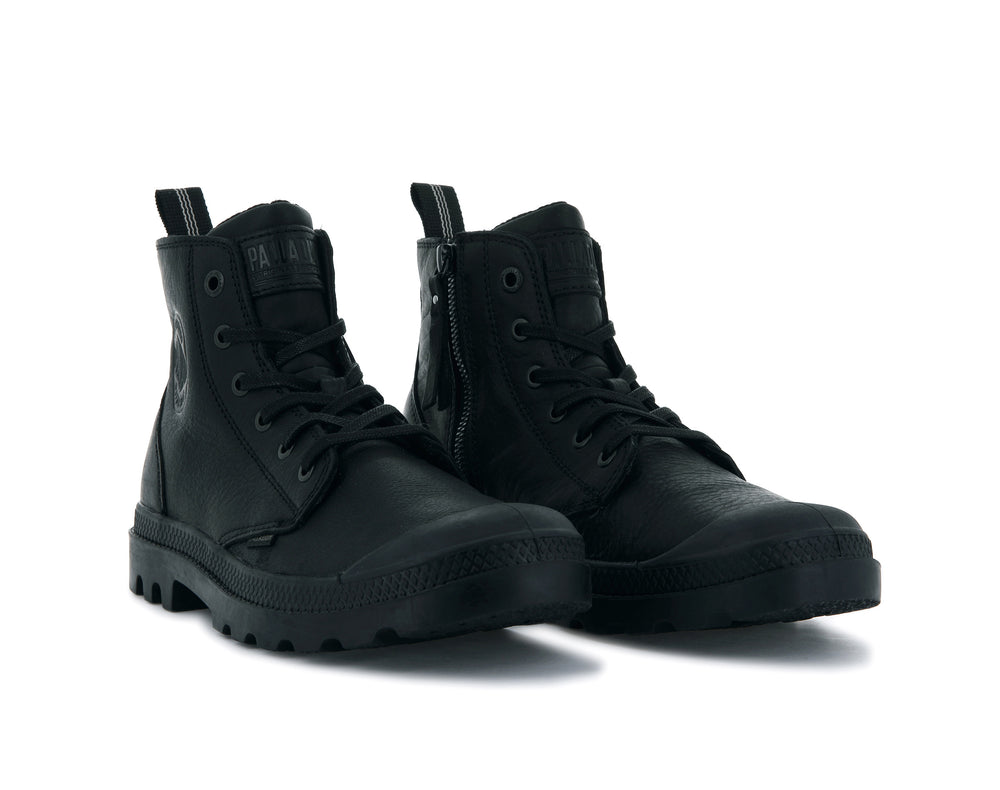 Botas Palladium PAMPA HI ZIP LTH ESS Hombre Negras | Chile-75064