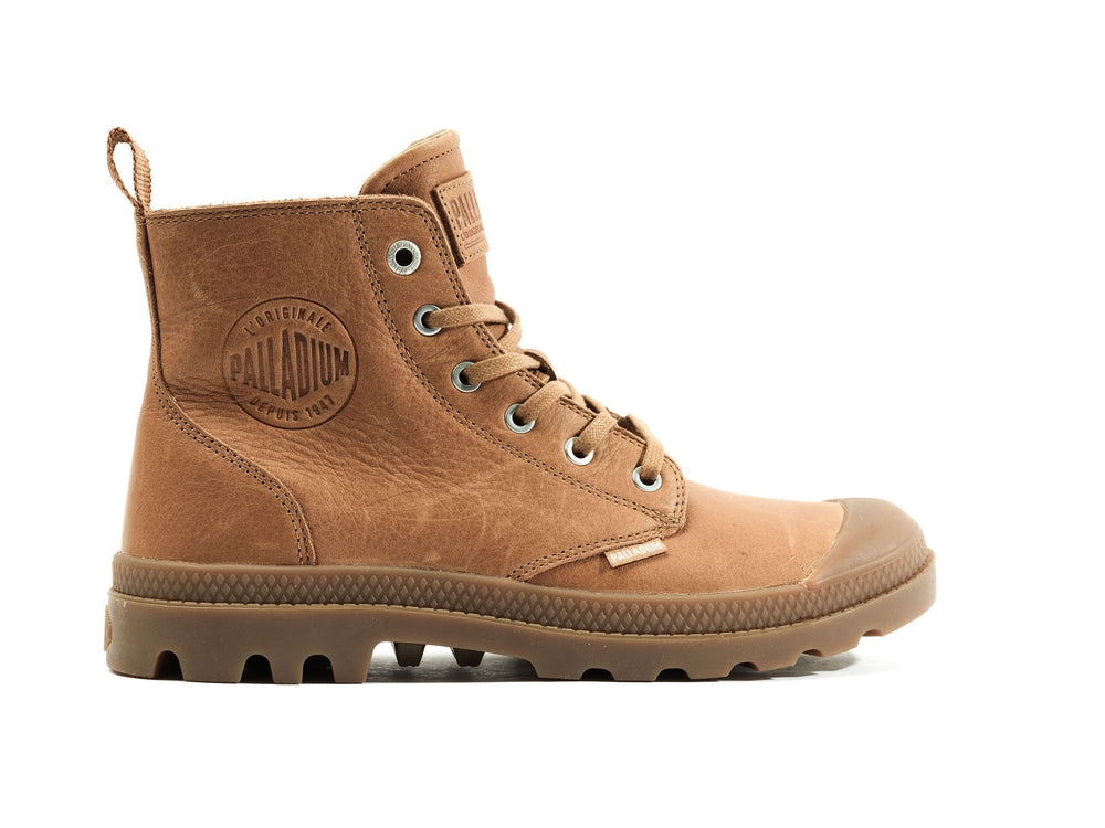 Botas Palladium PAMPA HI ZIP LTH ESS Hombre Marrones | Chile-93185