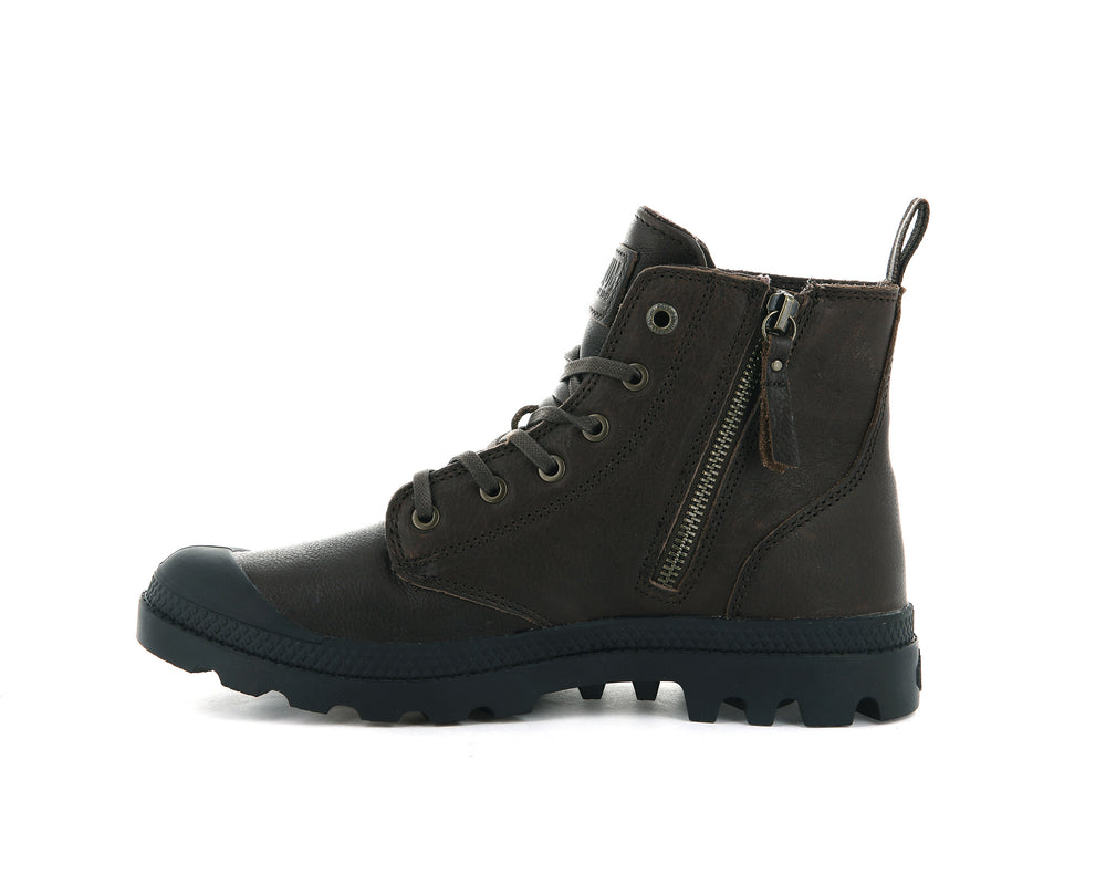 Botas Palladium PAMPA HI ZIP LTH ESS Mujer Bison | Chile-85930