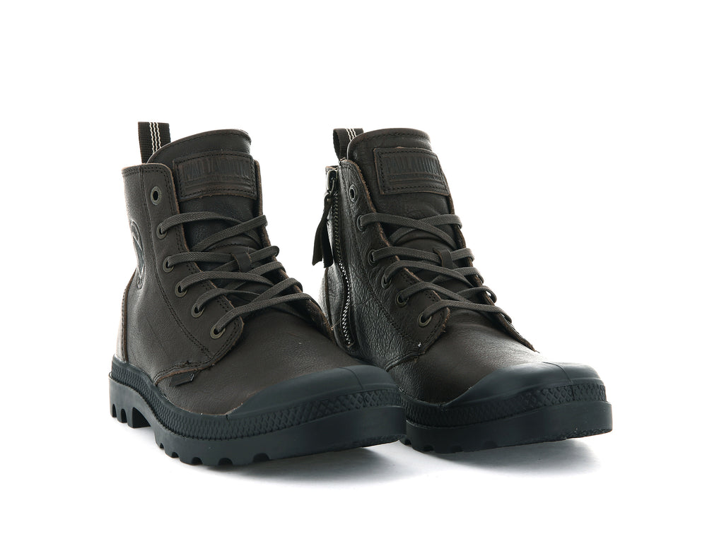 Botas Palladium PAMPA HI ZIP LTH ESS Mujer Bison | Chile-85930