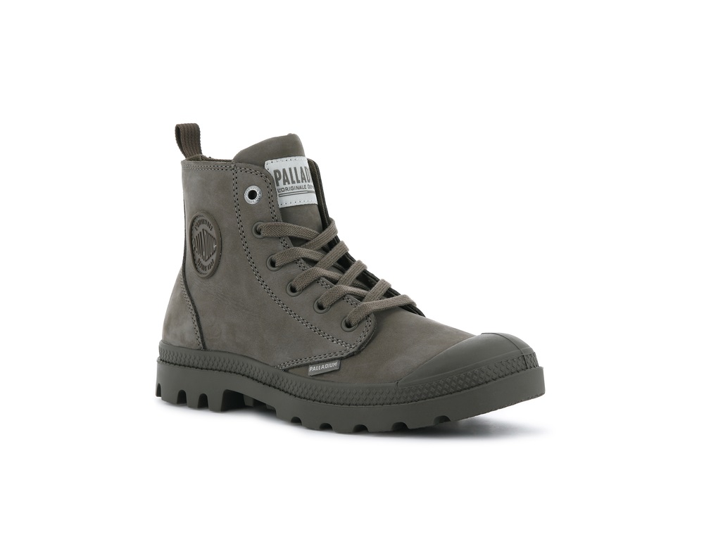 Botas Palladium PAMPA HI ZIP NUBUCK Mujer Taupe | Chile-08135