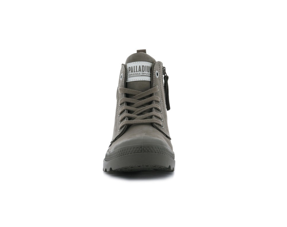 Botas Palladium PAMPA HI ZIP NUBUCK Mujer Taupe | Chile-08135