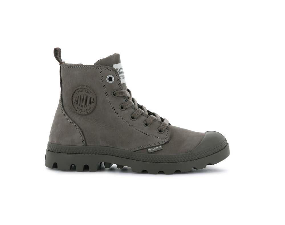 Botas Palladium PAMPA HI ZIP NUBUCK Mujer Taupe | Chile-08135