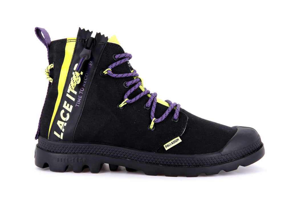 Botas Palladium PAMPA LITE LACE IT Mujer Negras Verde Claro | Chile-89025