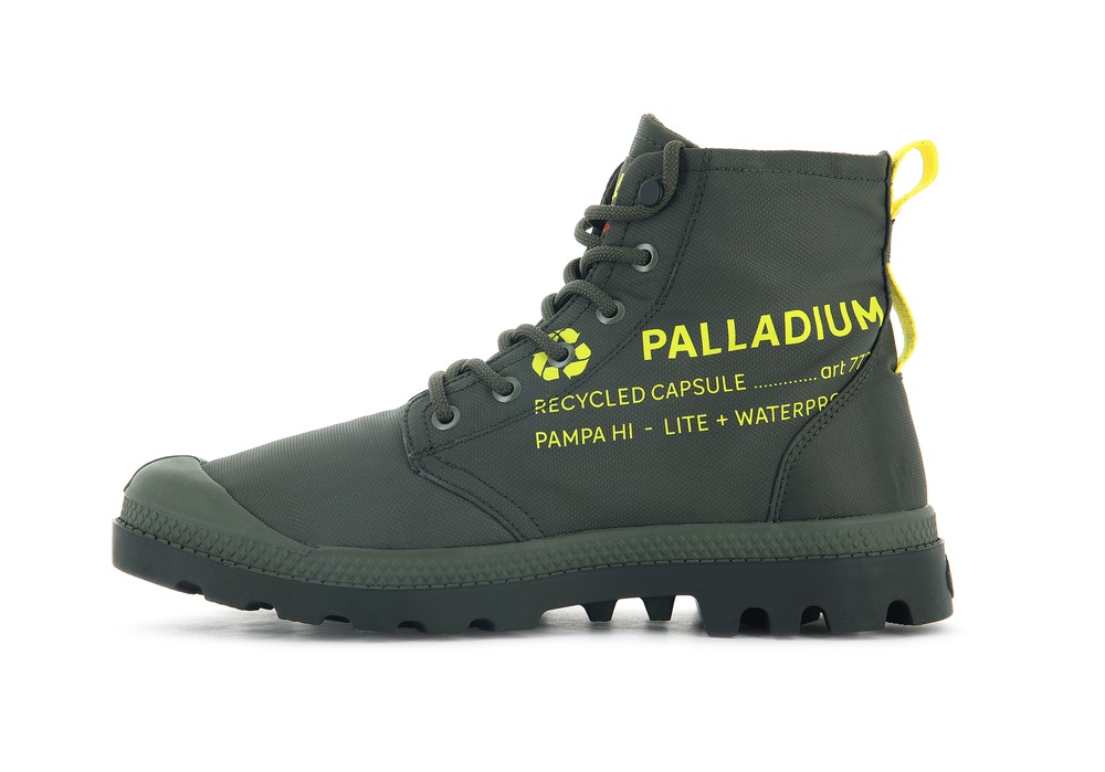 Botas Palladium PAMPA RECYCLE WATERPROOF+ 2 Mujer Verde Oliva | Chile-05673