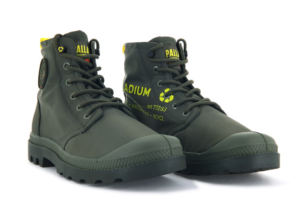 Botas Palladium PAMPA RECYCLE WATERPROOF+ 2 Mujer Verde Oliva | Chile-05673