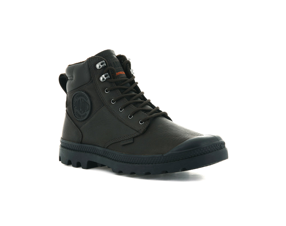 Botas Palladium PAMPA SHIELD WP+ LTH Hombre Marrones Oscuro | Chile-82704