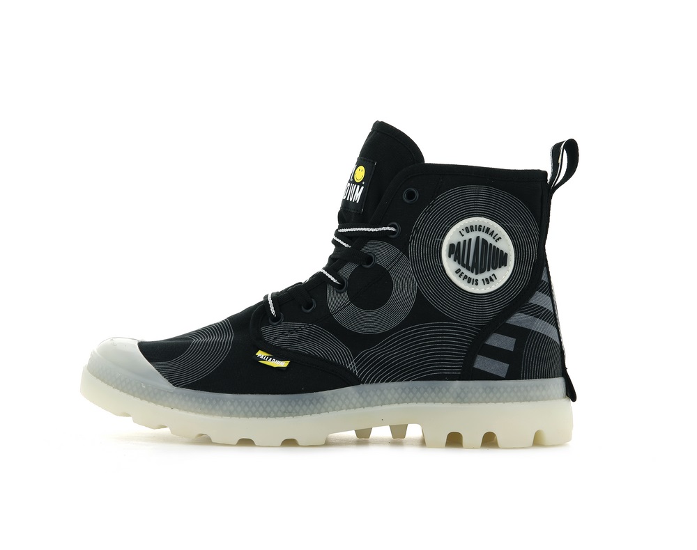 Botas Palladium PAMPA SMILEY GITD Mujer Gris Oscuro | Chile-95021