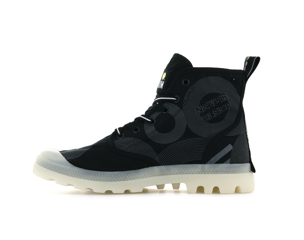 Botas Palladium PAMPA SMILEY GITD Mujer Gris Oscuro | Chile-95021