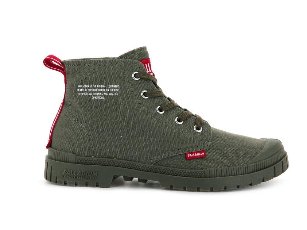 Botas Palladium PAMPA SP20 DARE Hombre Verde Oliva | Chile-32516