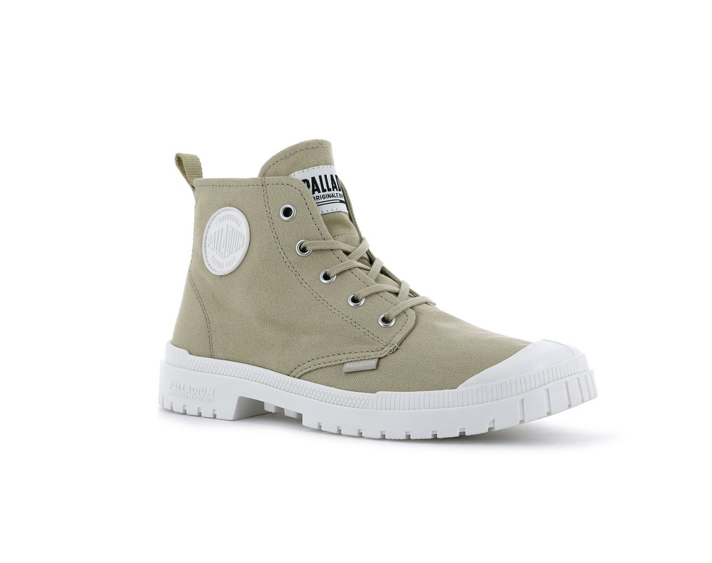 Botas Palladium PAMPA SP20 HI CANVAS Mujer Warm Sand | Chile-31976