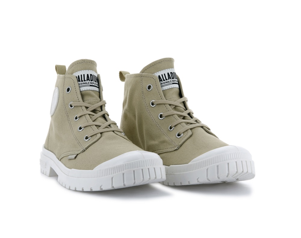 Botas Palladium PAMPA SP20 HI CANVAS Mujer Warm Sand | Chile-31976