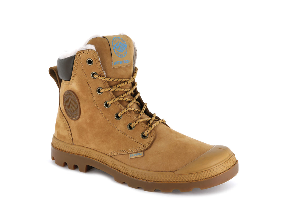 Botas Palladium PAMPA SPORT CUFF WPS Hombre Doradas | Chile-94620