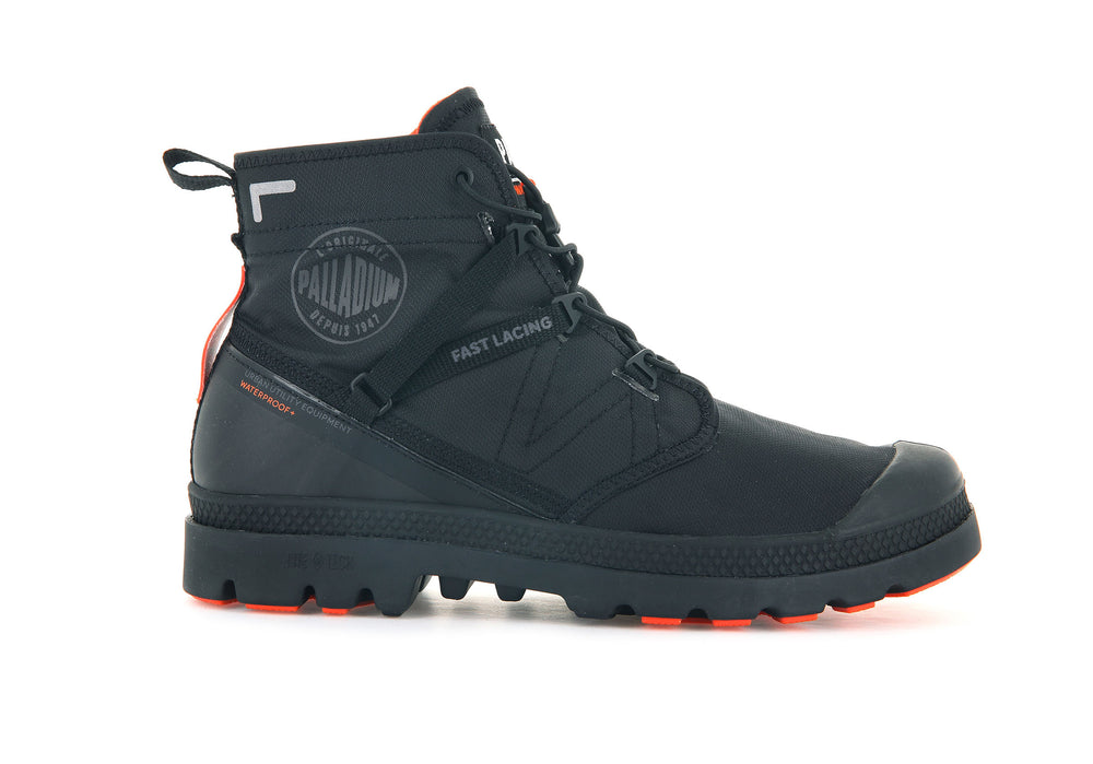 Botas Palladium PAMPA TRAVEL LITE+ WATERPROOF Hombre Negras | Chile-17283