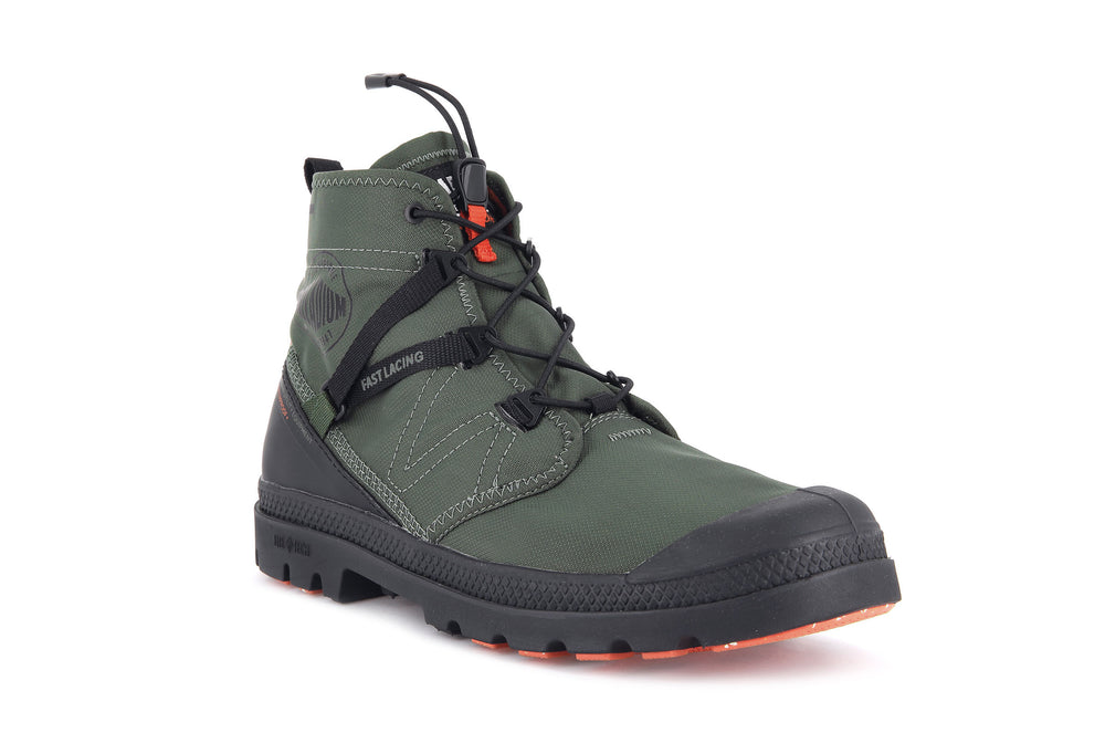 Botas Palladium PAMPA TRAVEL LITE+ WATERPROOF Mujer Verde Oliva | Chile-18439