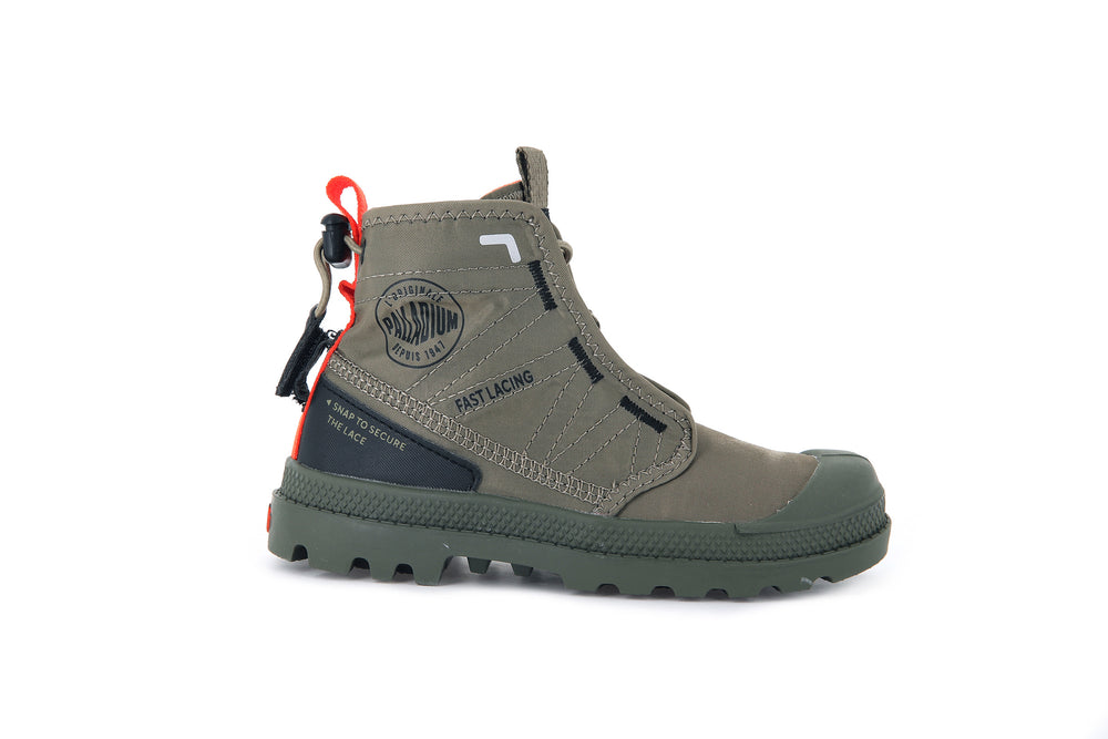 Botas Palladium PAMPA TRAVEL Niños Verde | Chile-72605