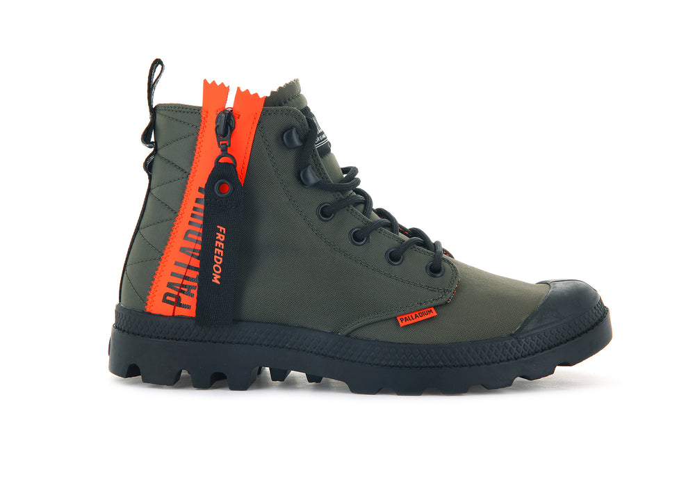 Botas Palladium PAMPA UNLOCKED Hombre Verde Oliva | Chile-98517