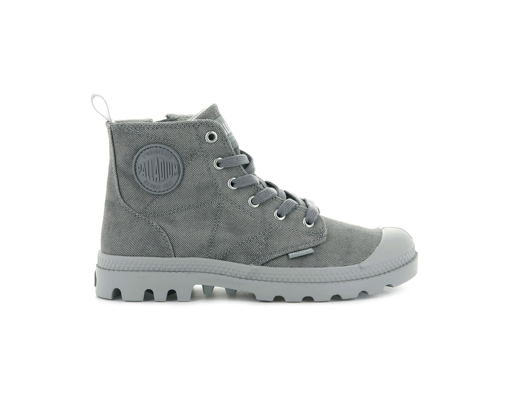 Botas Palladium PAMPA ZIP DESERTWASH Mujer Gris Oscuro | Chile-73620