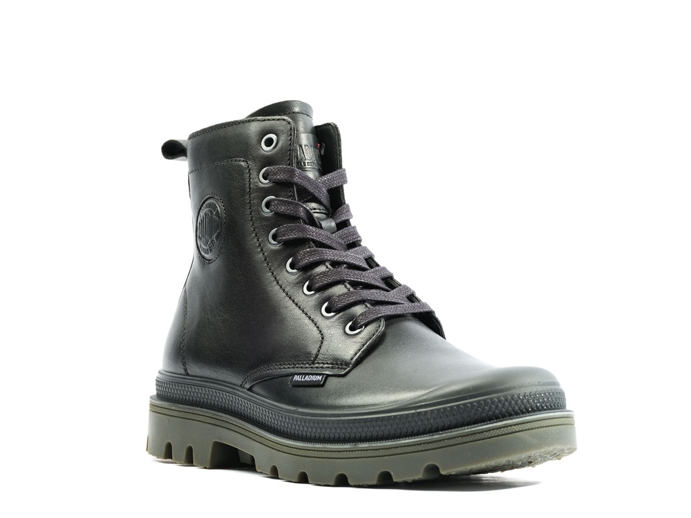 Botas de Invierno Palladium PAMPA ATELIER HI LEATHER Mujer Negras | Chile-21908