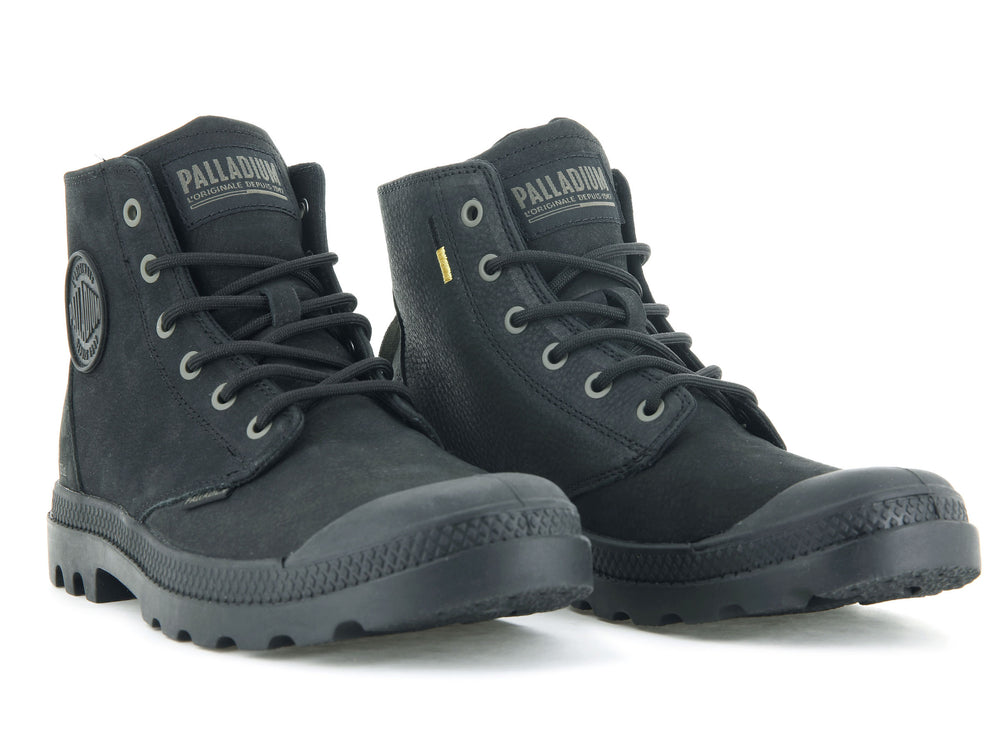 Botas de Invierno Palladium PAMPA HI SUPPLY LEATHER Hombre Negras | Chile-85720