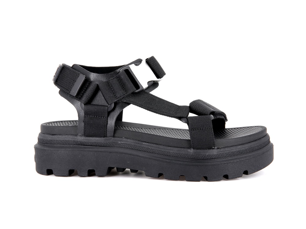 Sandalia Palladium PALLACRUISE STRAP Mujer Negras | Chile-21870