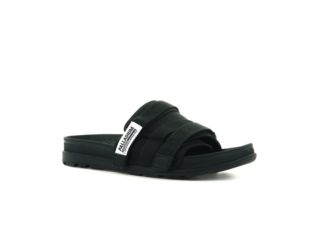 Sandalia Palladium SOLEA SLIDE Hombre Negras | Chile-82156