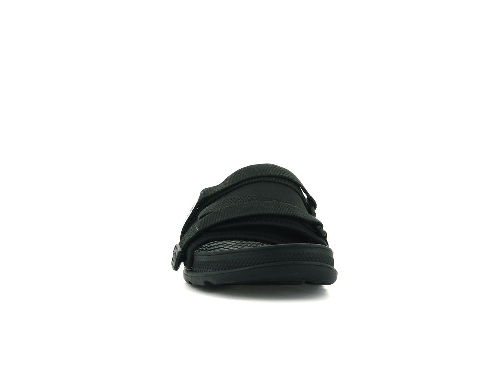 Sandalia Palladium SOLEA SLIDE Hombre Negras | Chile-82156