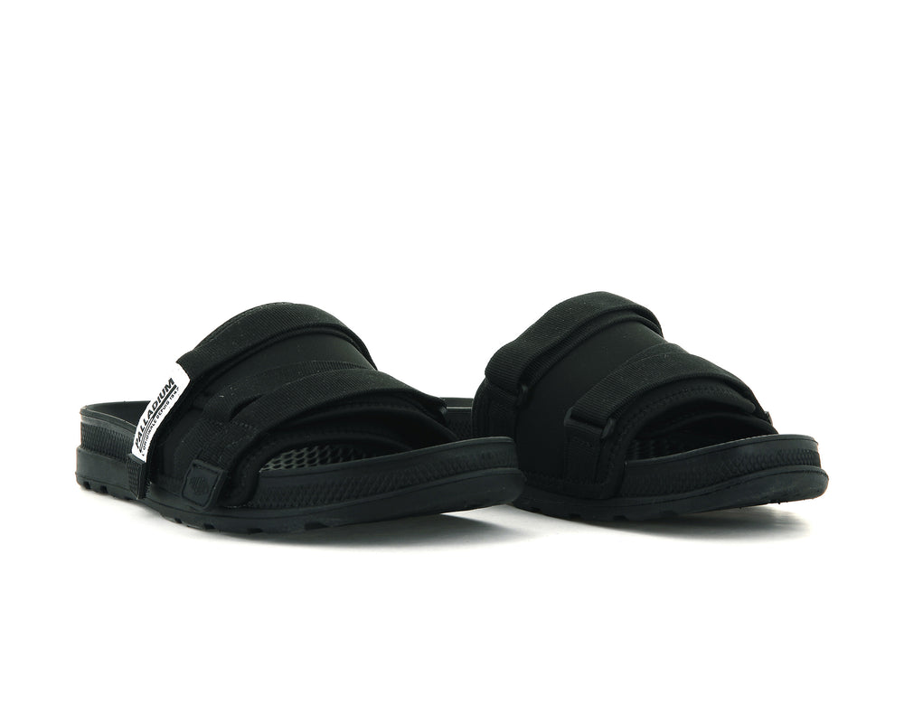 Sandalia Palladium SOLEA SLIDE Hombre Negras | Chile-82156