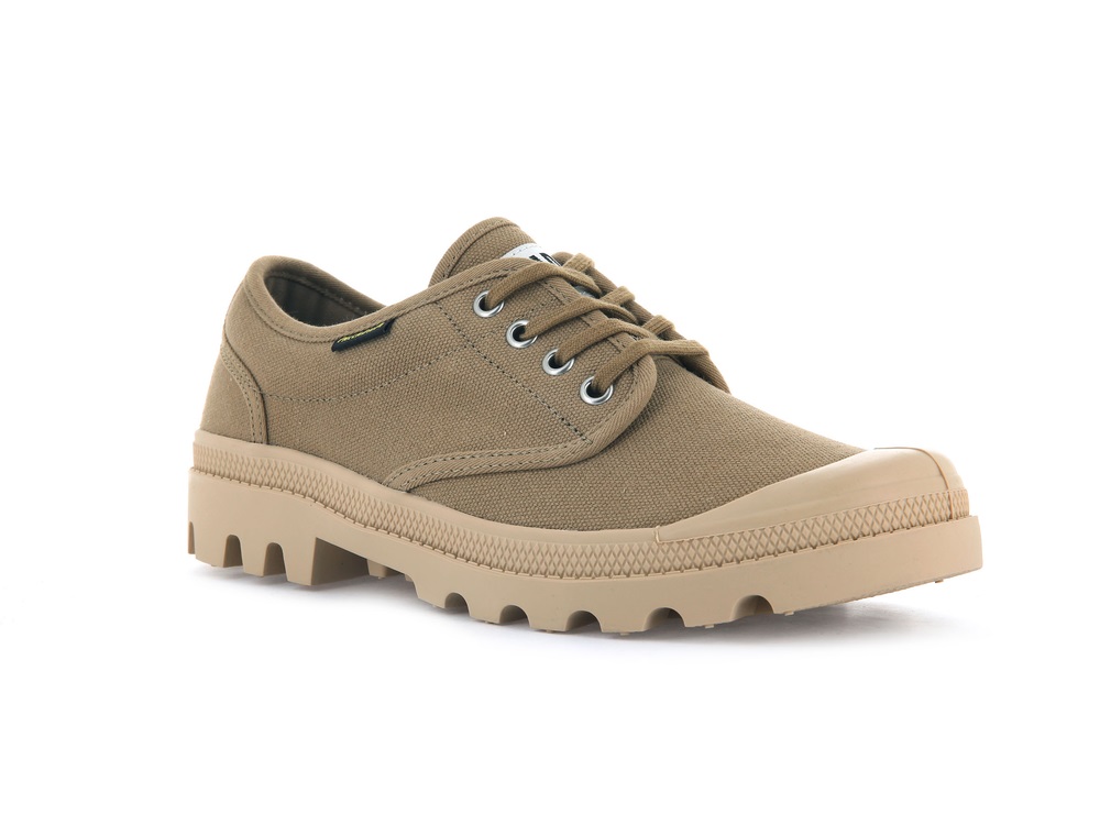 Zapatillas Palladium PALLABROUSSE OXFORD Hombre Verde Oliva | Chile-12875